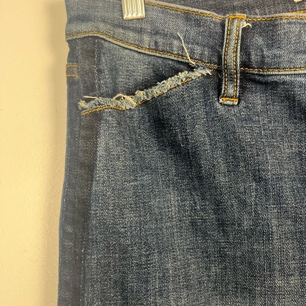 Tory Burch Harley straight Unfinished Pocket Stretchy Jeans Size 28
